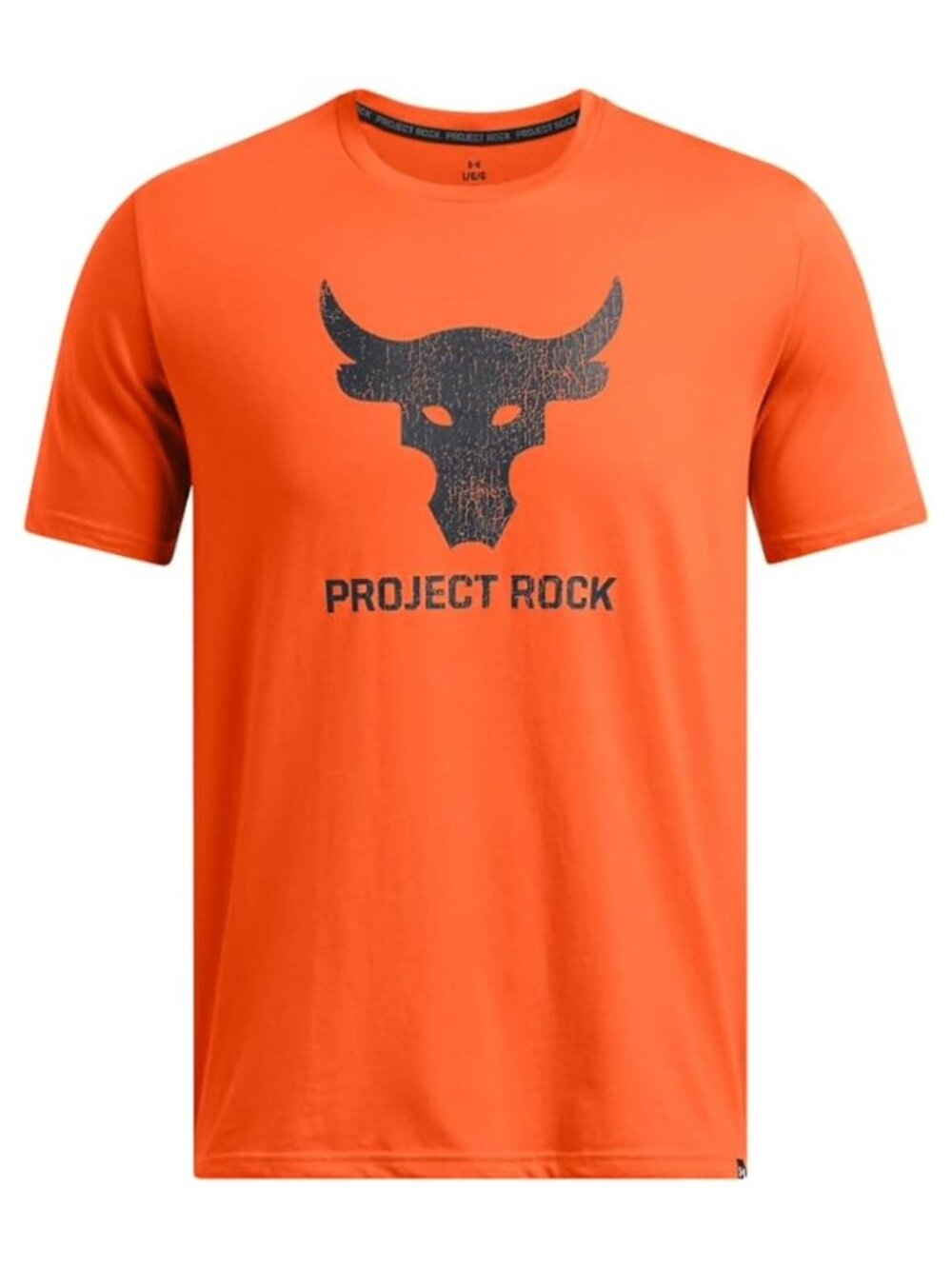 Under Armour Men's Project Rock Payoff Graphic Short Sleeve T Shirt, ORANGE, XL
